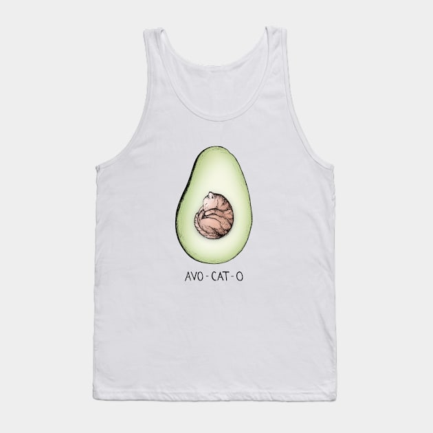 Avo-cat-o Tank Top by Barlena